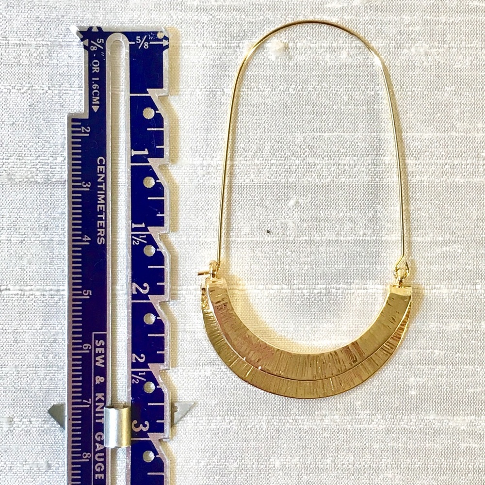 ✨Anthro Myra Gold Hoop Earrings✨ - Picture 4 of 8
